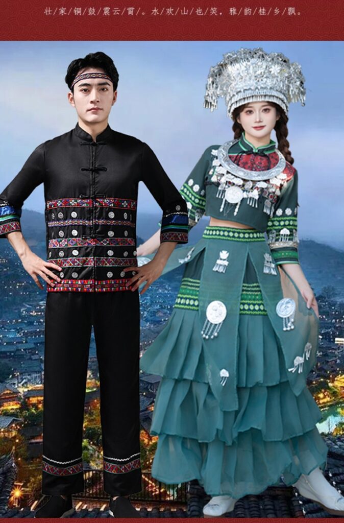 Multi-ethnic adult dance costume set with headpiece