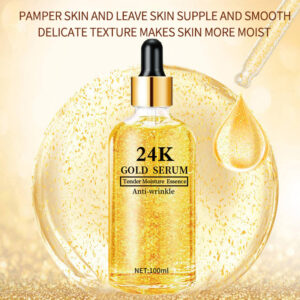 24K Gold Hyaluronic Acid Serum .Instant Hydration • Long-Lasting Moisture Smooth, Plump, Radiant Skin