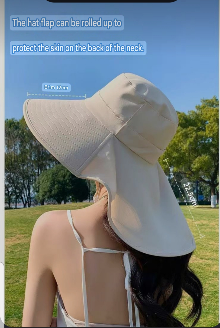 Adjustable wind cord on women's sun hat