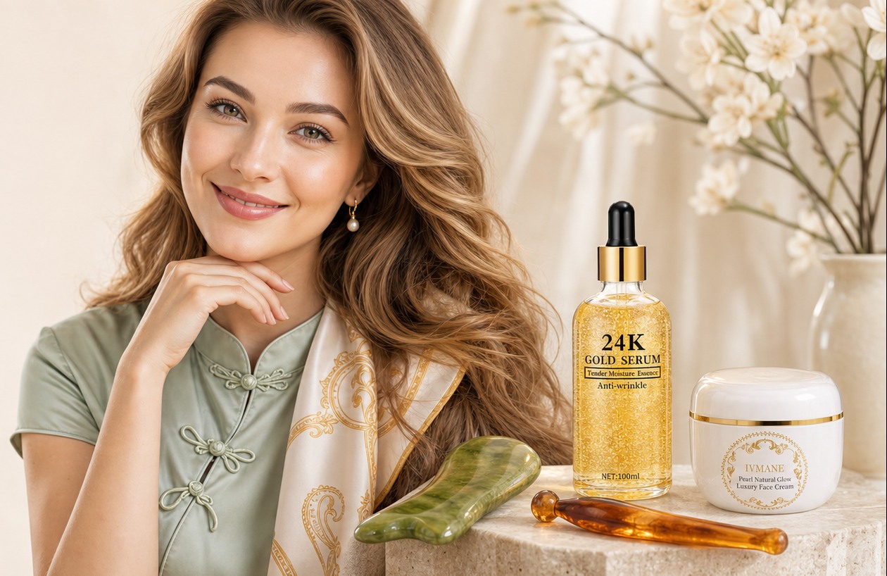 Radiant woman enjoying a simple beauty ritual